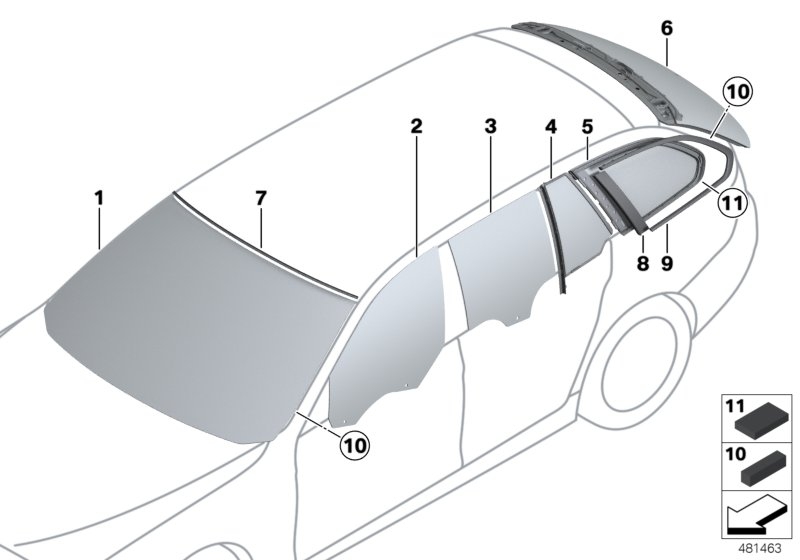 BMW 51312996980 - Fiksējošā skava, Stikla montāža ps1.lv