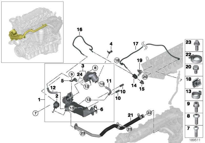 BMW 11 71 7 805 446 - Radiators, Izplūdes gāzu recirkulācija ps1.lv