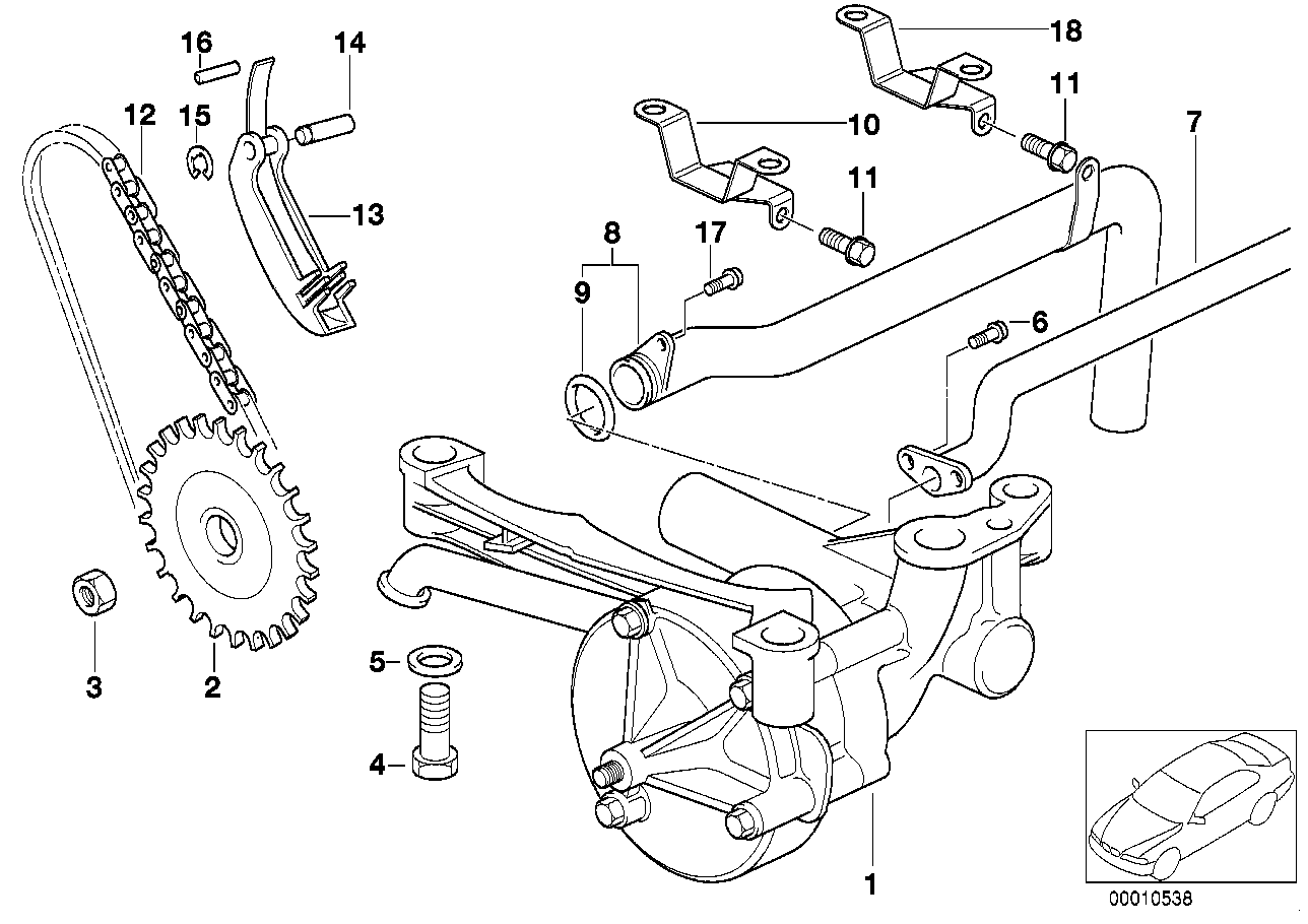 BMW 11 41 1 401 399 - Ķēde, Eļļas sūkņa piedziņa ps1.lv