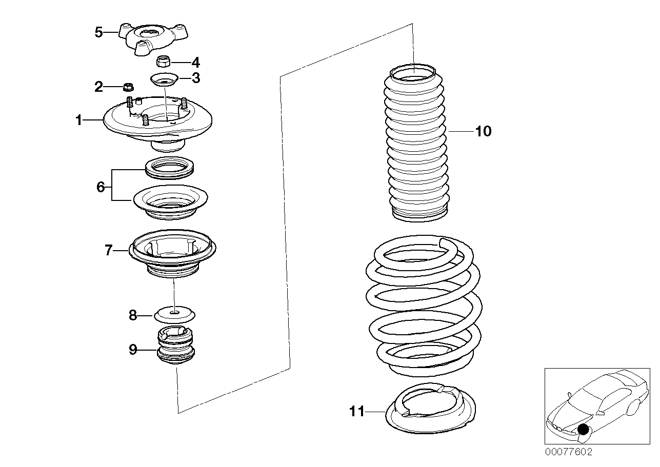 BMW 31331093344 - Putekļu aizsargkomplekts, Amortizators ps1.lv