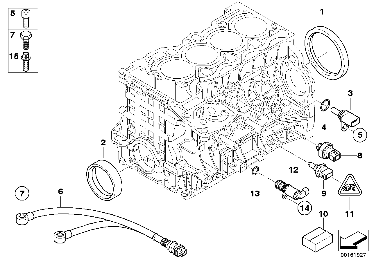 BMW 11 11 7 511 529 - Blīvju komplekts, Motora bloks ps1.lv