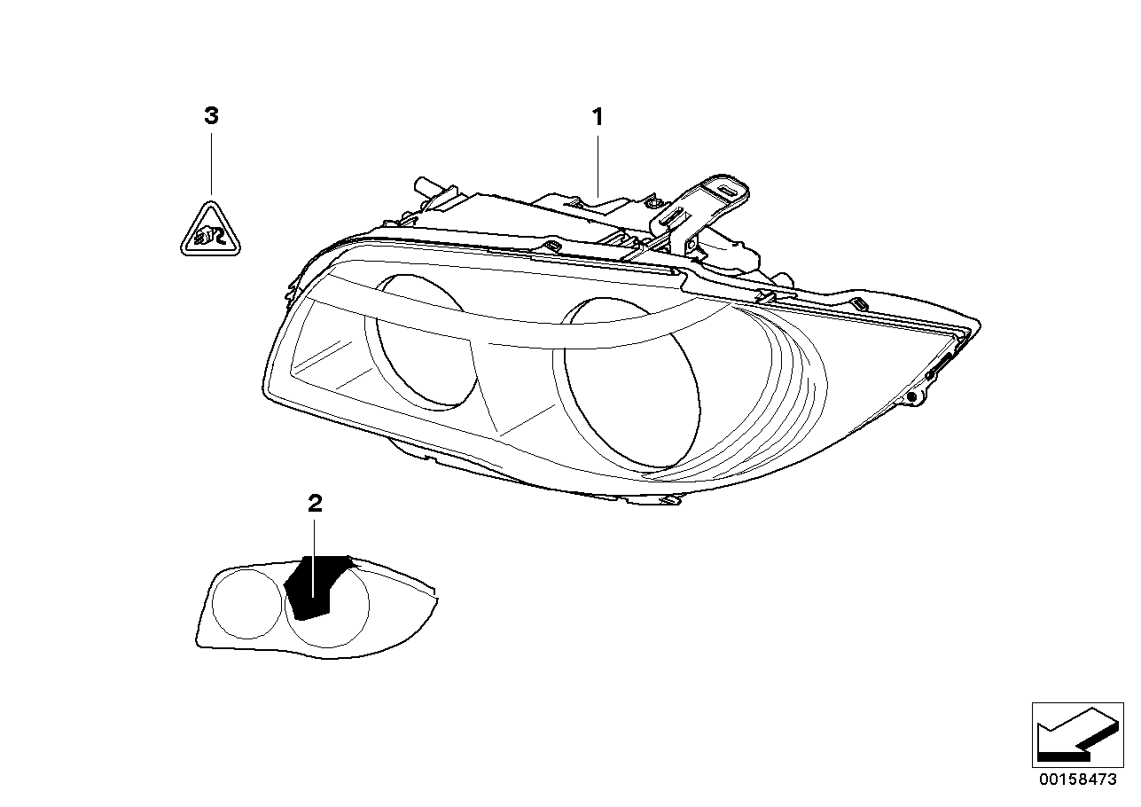 BMW 61132359991 - Kontaktspraudnis, Pamatlukturis ps1.lv