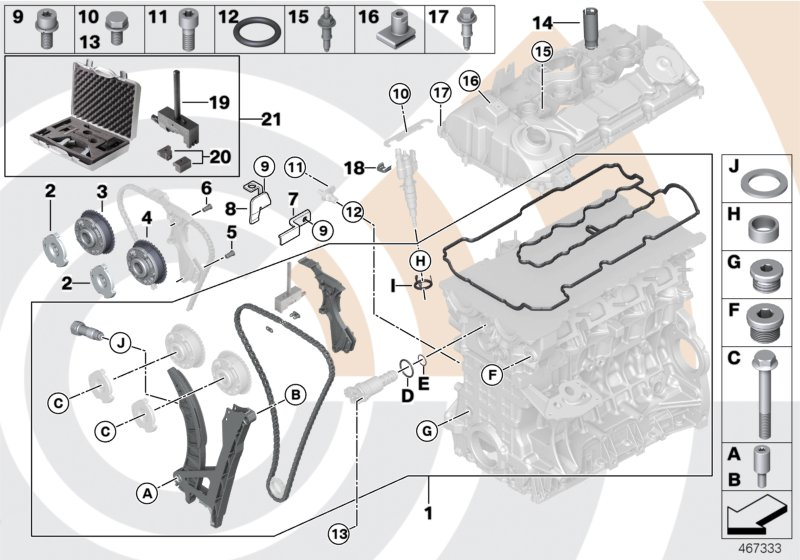 NISSAN 07129903027 - Sadales vārpstas piedziņas ķēdes komplekts ps1.lv