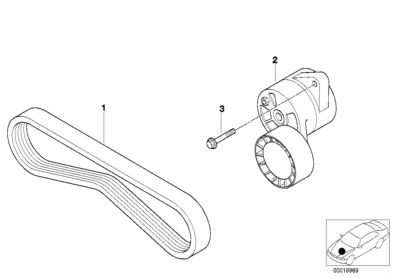 BMW 11 28 1 433 948 - Ķīļrievu siksna ps1.lv