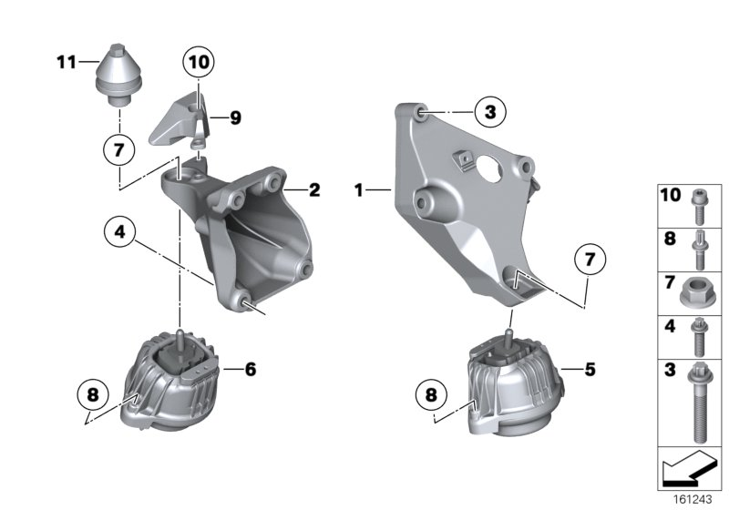 Mini 22 11 6 768 799 - Engine mount ps1.lv