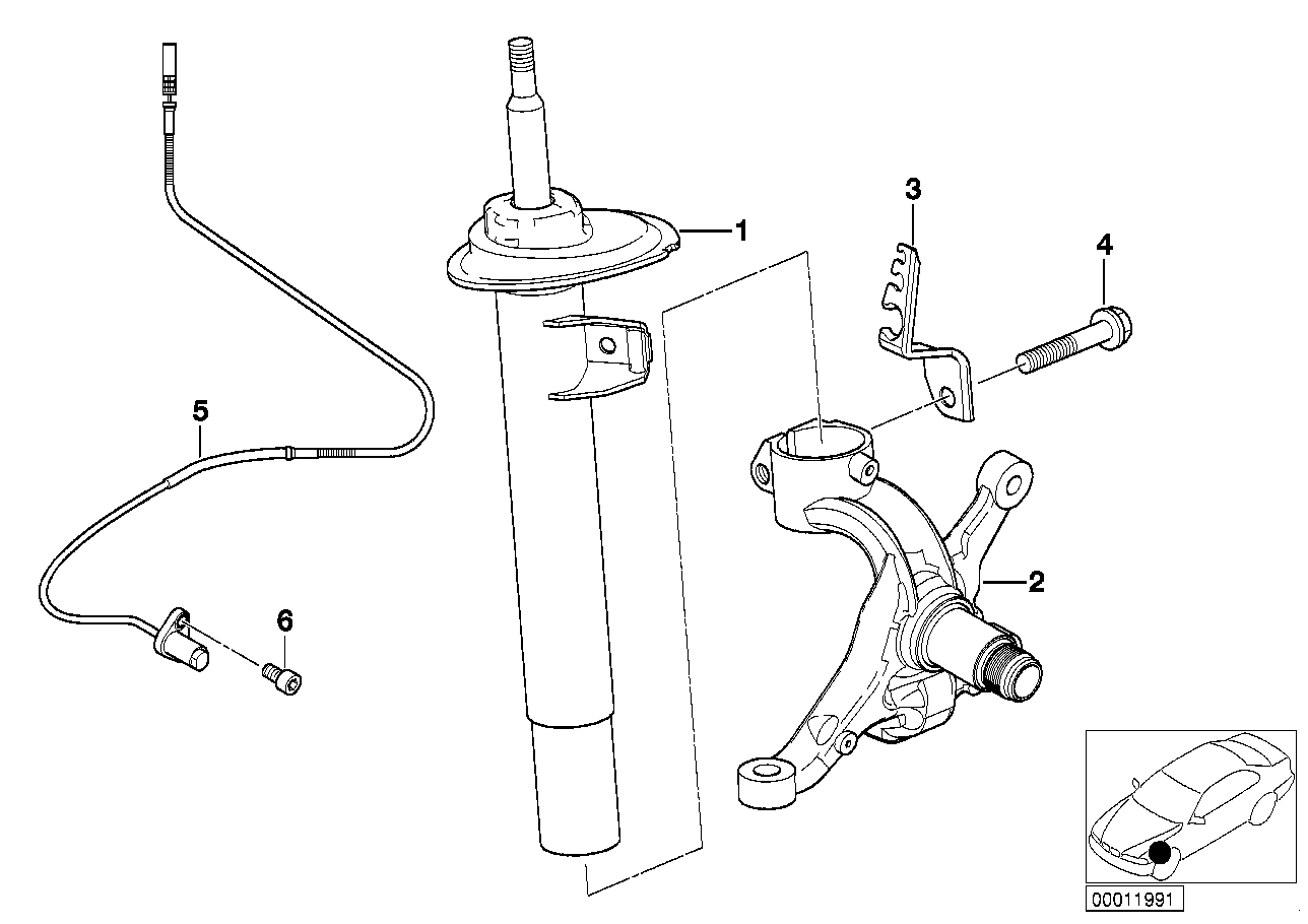 BMW 31 31 2 282 101 - Amortizators ps1.lv