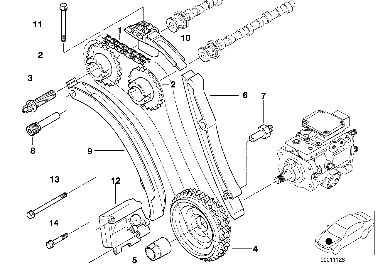 BMW 11 31 7 806 351 - Sadales vārpstas piedziņas ķēdes komplekts ps1.lv