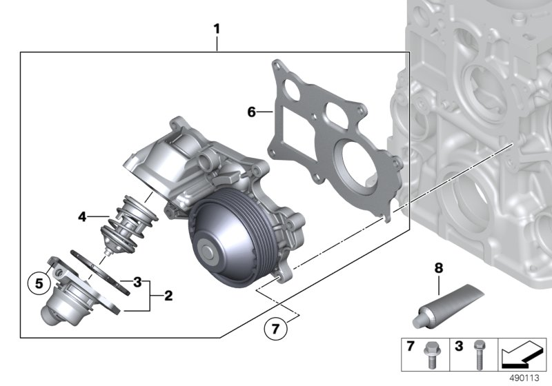 Mini 11 51 8 591 016 - Coolant pump ps1.lv