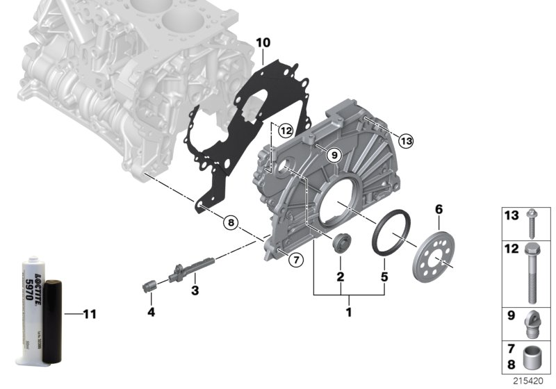 BMW 11 14 7 797 490 - Vārpstas blīvgredzens, Kloķvārpsta ps1.lv