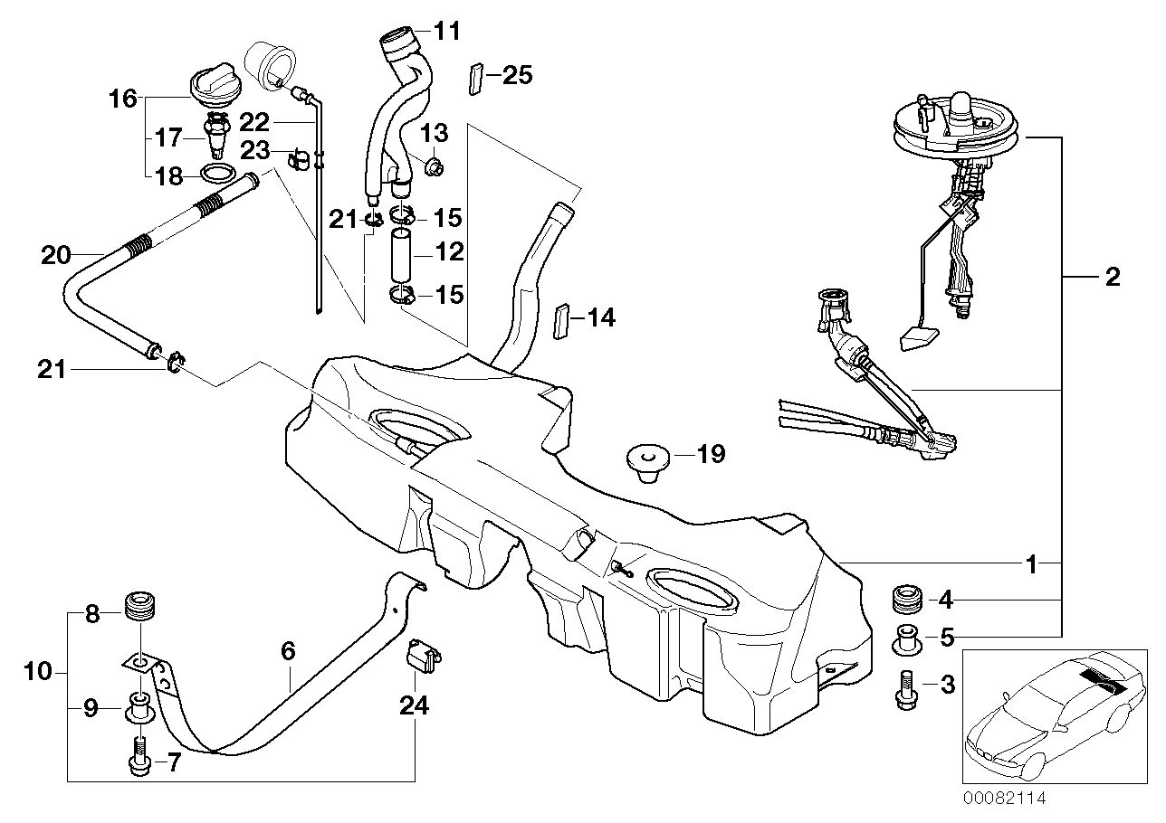 BMW 16 11 7 193 372 - Vāciņš, Degvielas tvertne ps1.lv