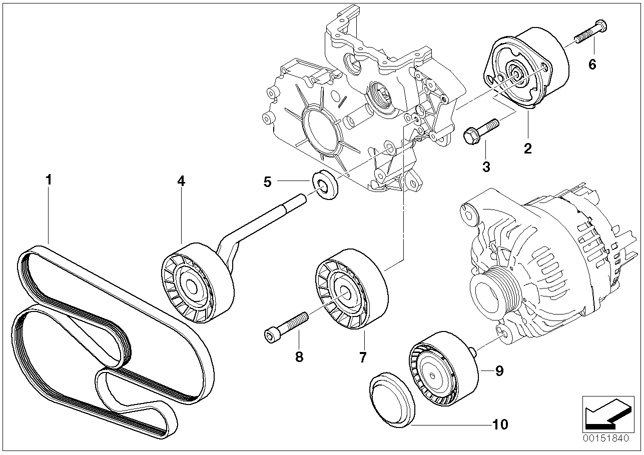 BMW 11 28 7 790 448 - Parazīt / Vadrullītis, Ķīļrievu siksna ps1.lv