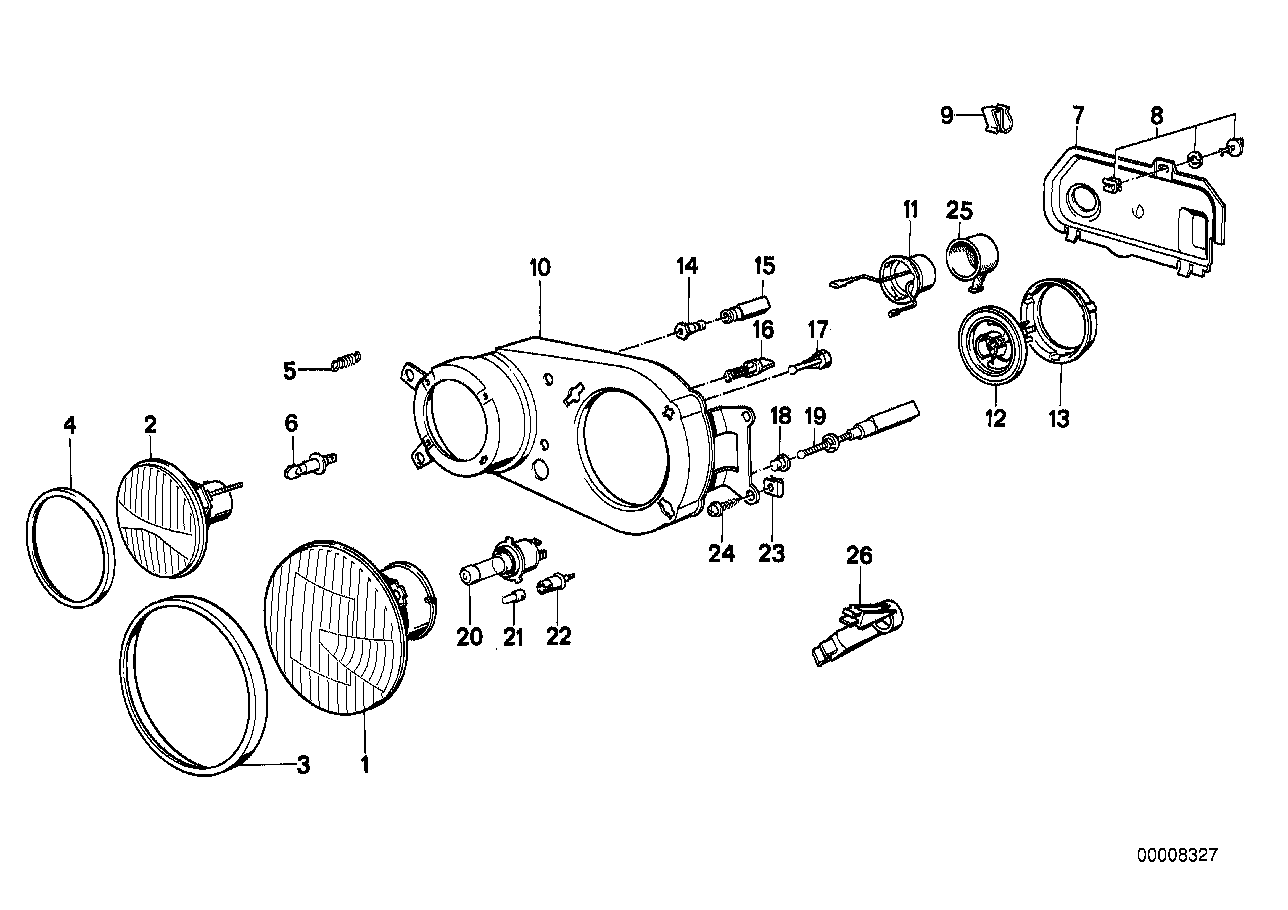 BMW 63 12 1 354 619 - Kvēlspuldze, Tālās gaismas lukturis ps1.lv