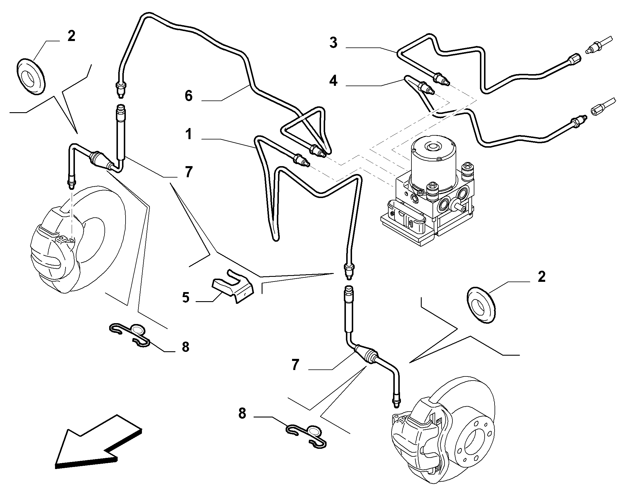 Abarth 51800680 - Bremžu šļūtene ps1.lv