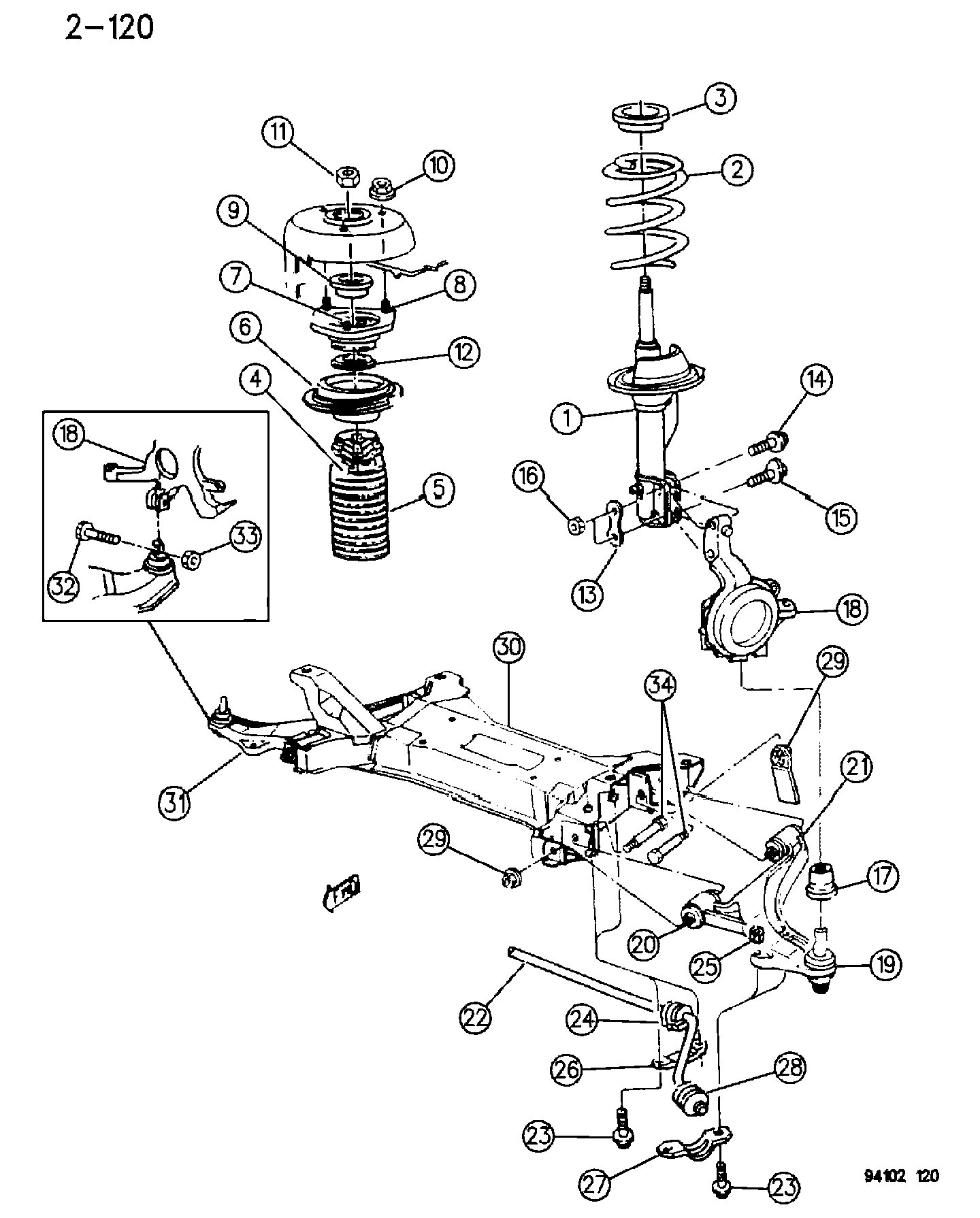 Chrysler 4404 976 - Amortizatora statnes balsts ps1.lv