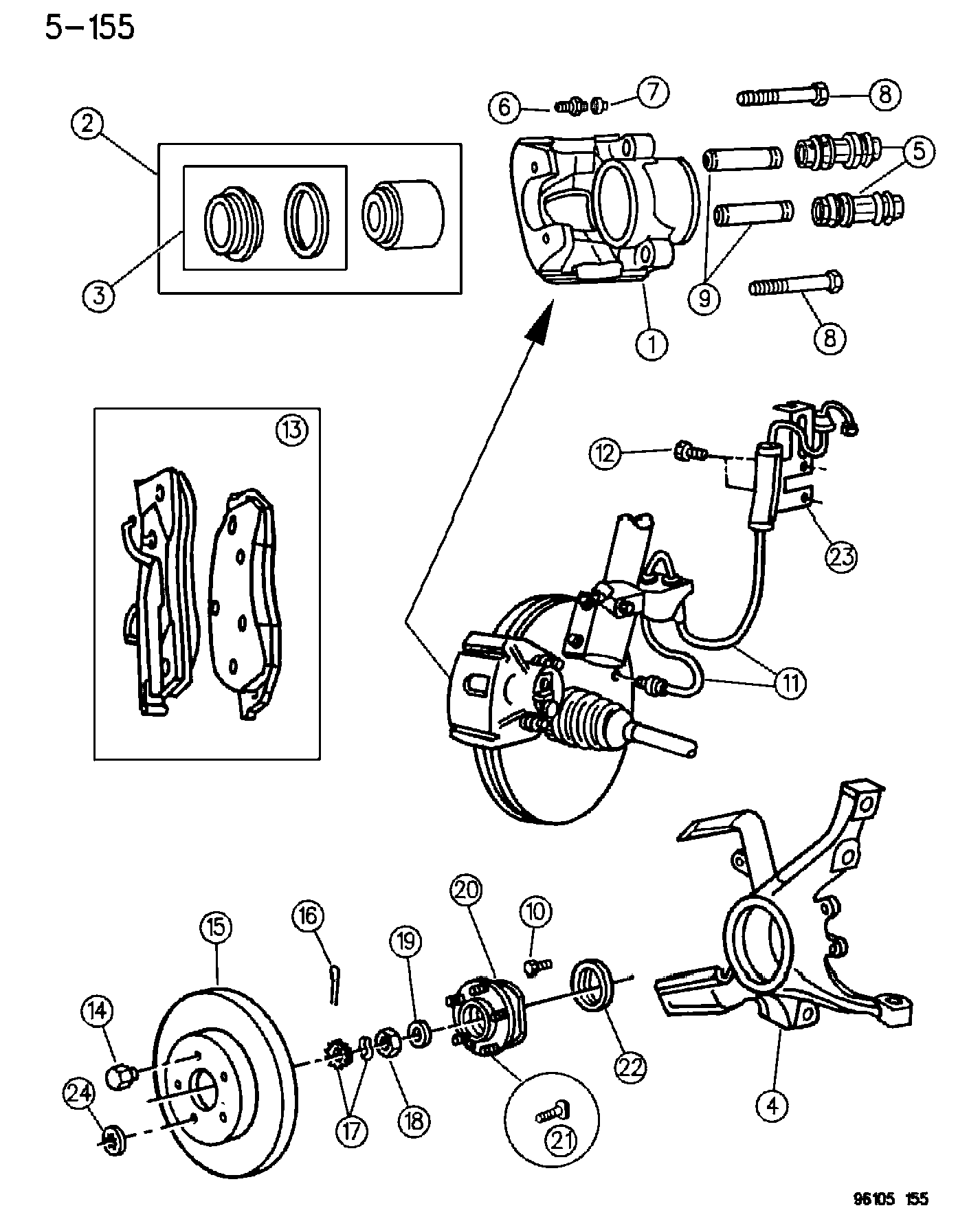 Chrysler 436 4781 - Remkomplekts, Bremžu suports ps1.lv