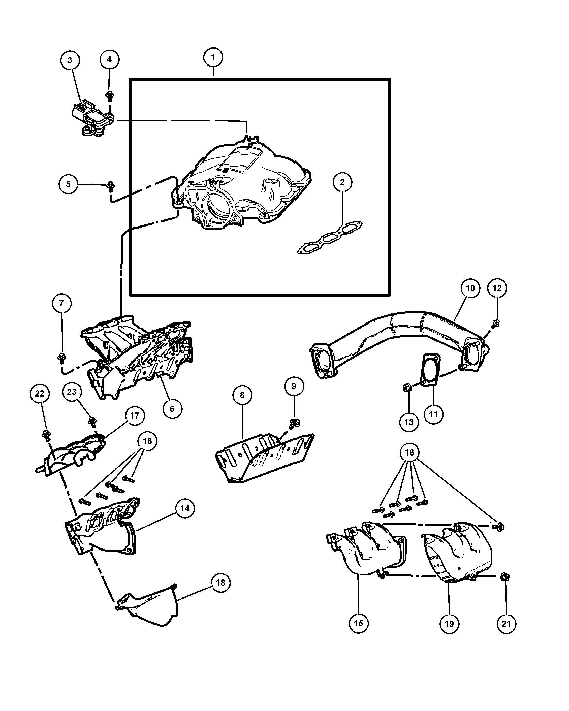 Dodge 4781 598AA - Blīve, Ieplūdes kolektors ps1.lv