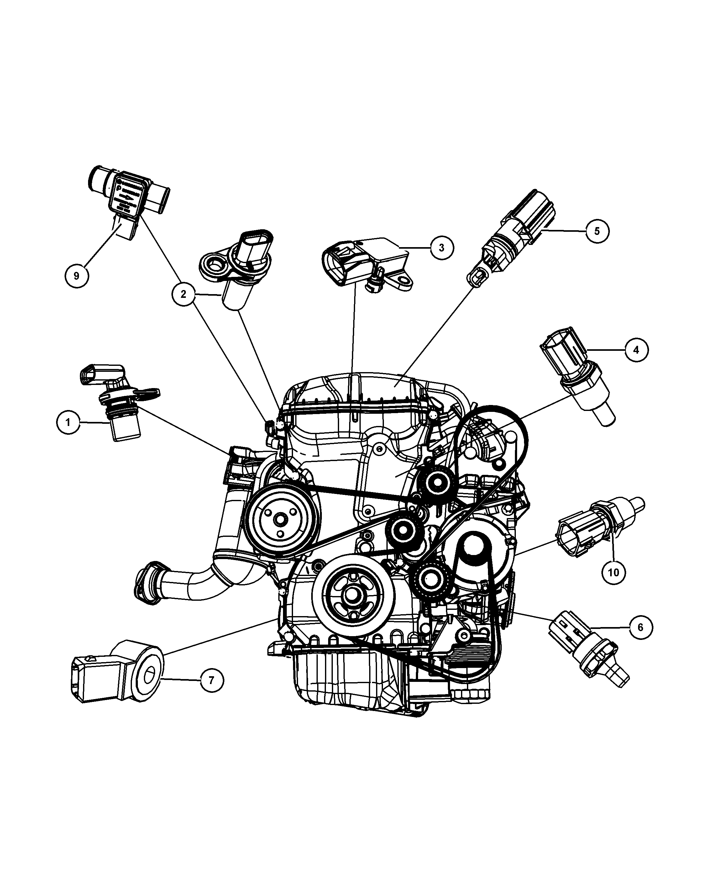 Chrysler 5033 307AC - Impulsu devējs, Kloķvārpsta ps1.lv