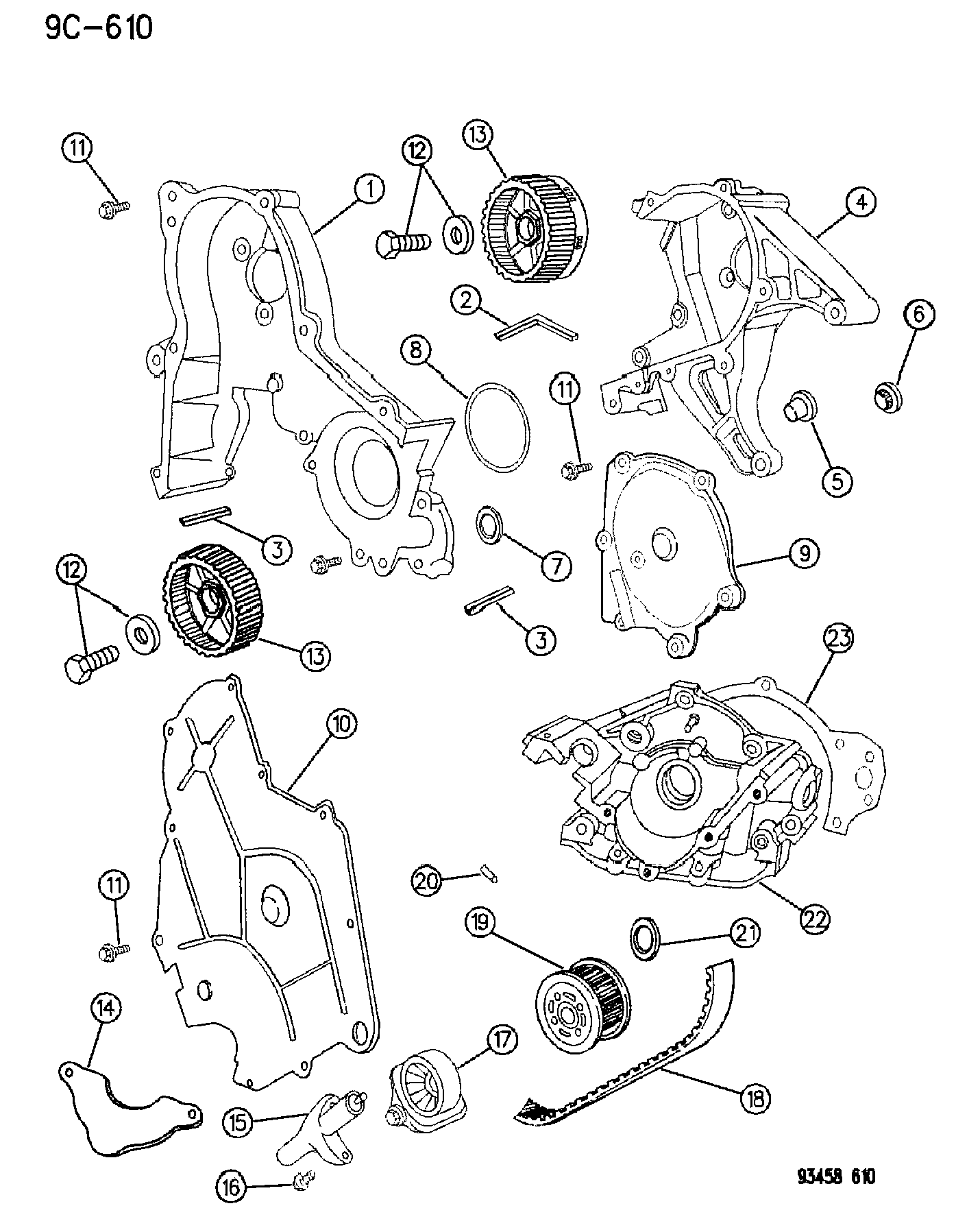 Chrysler 457 3348 - Spriegotājrullītis, Gāzu sadales mehānisma piedziņas siksna ps1.lv