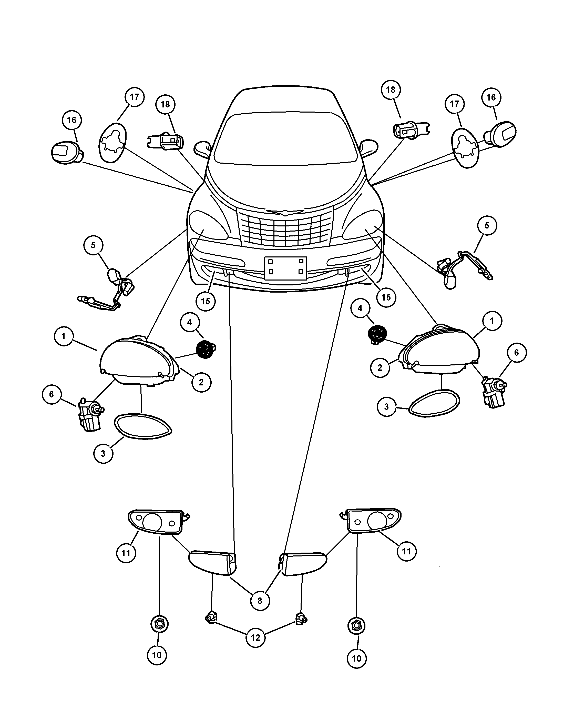 Chrysler L0000 000H7 - Kvēlspuldze, Miglas lukturis ps1.lv