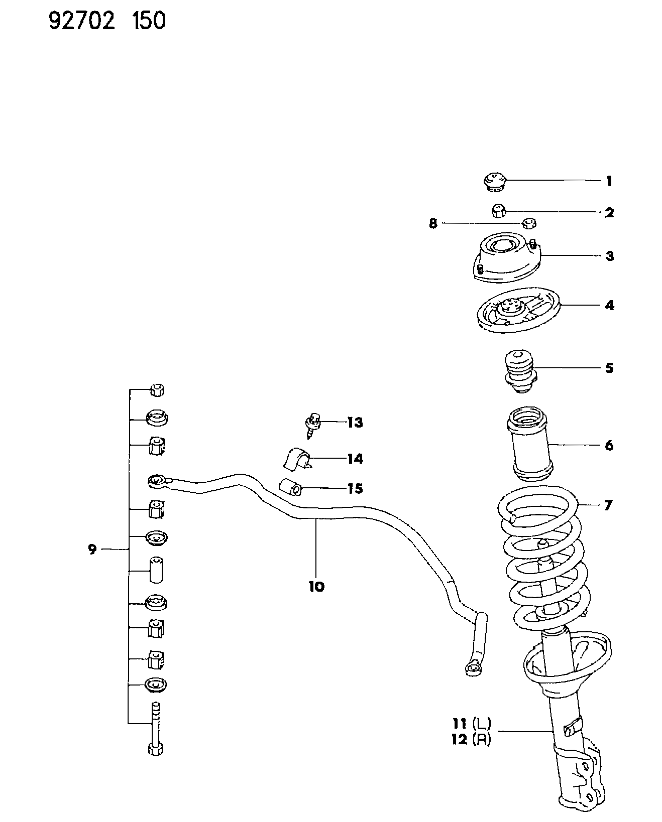 Mitsubishi MB89 1698 - Amortizators ps1.lv