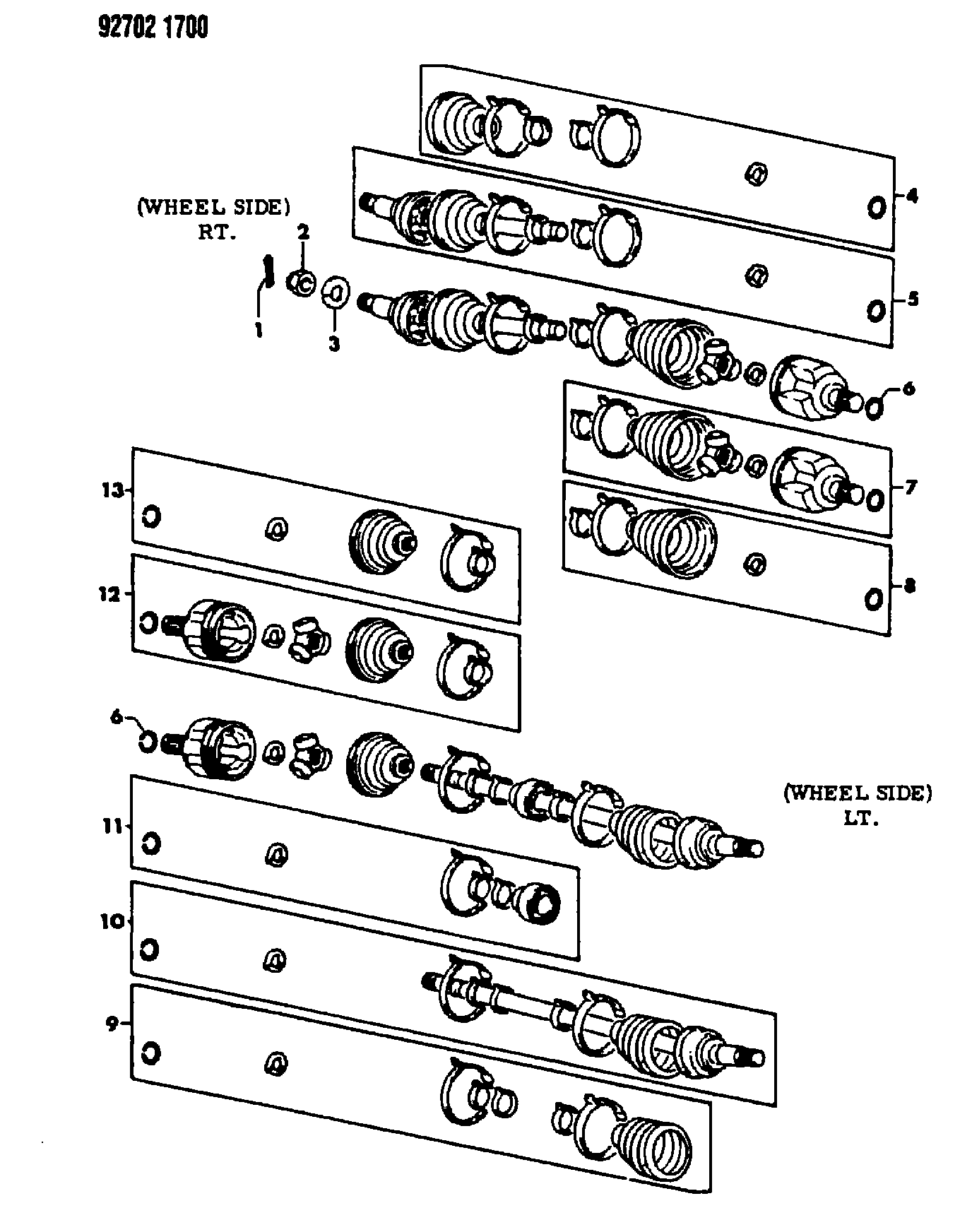 Hyundai MB 526853 - Šarnīru komplekts, Piedziņas vārpsta ps1.lv