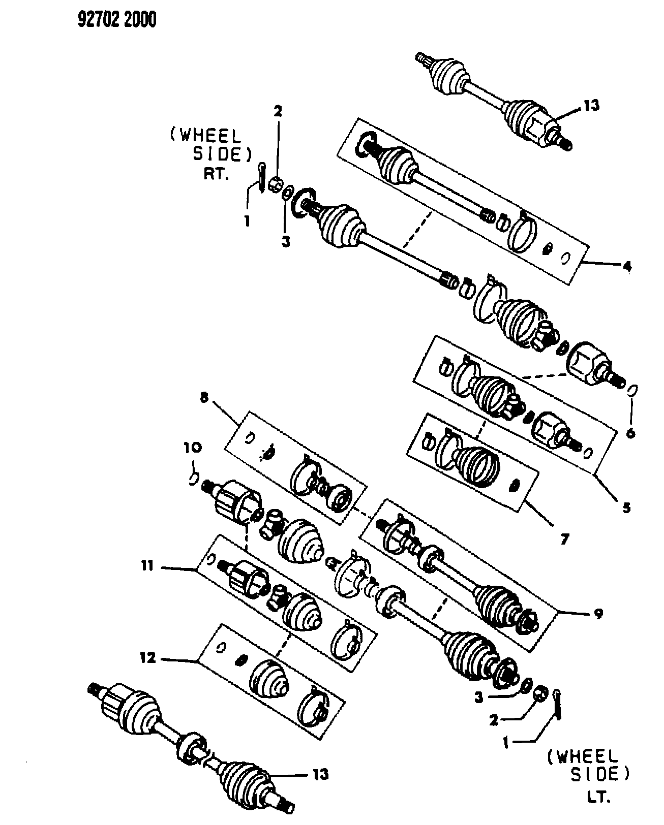 Mitsubishi MB52 6975 - Šarnīru komplekts, Piedziņas vārpsta ps1.lv