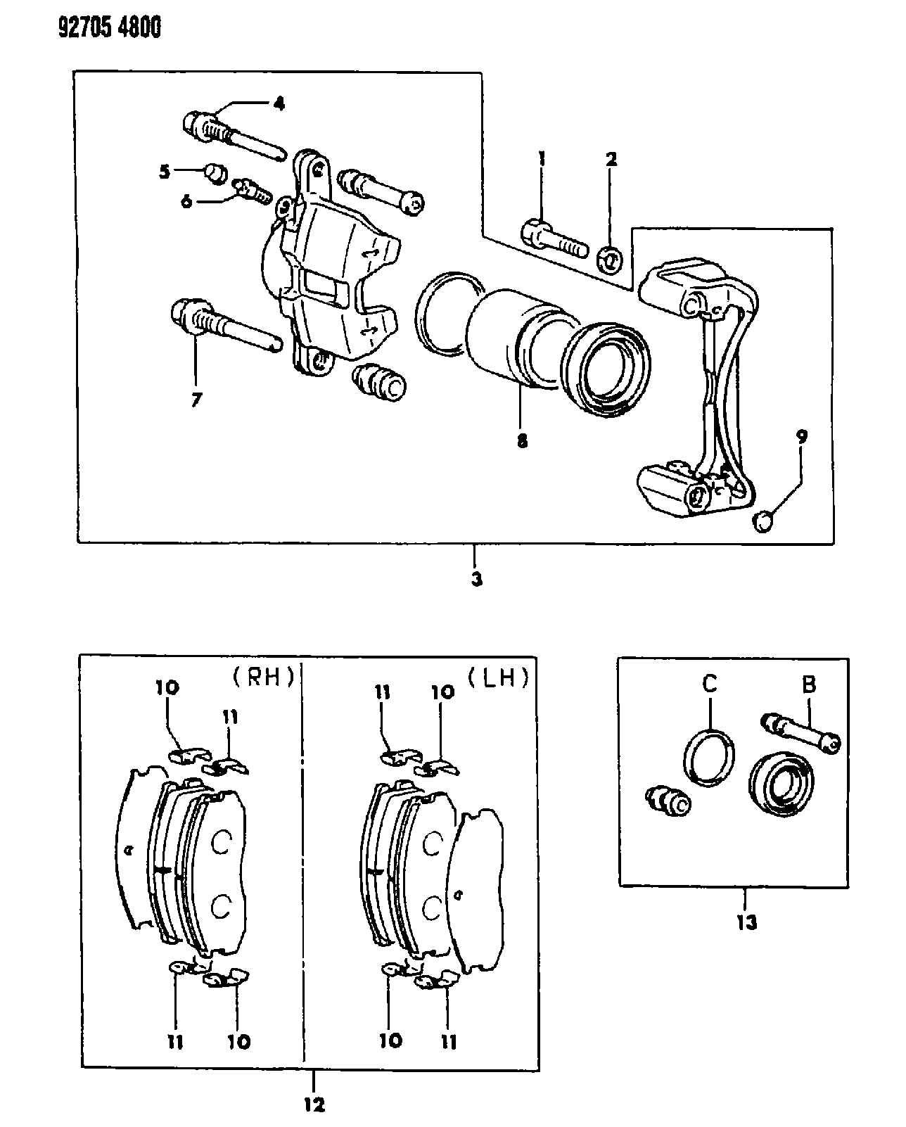 Mitsubishi MB69 9463 - Bremžu uzliku kompl., Disku bremzes ps1.lv