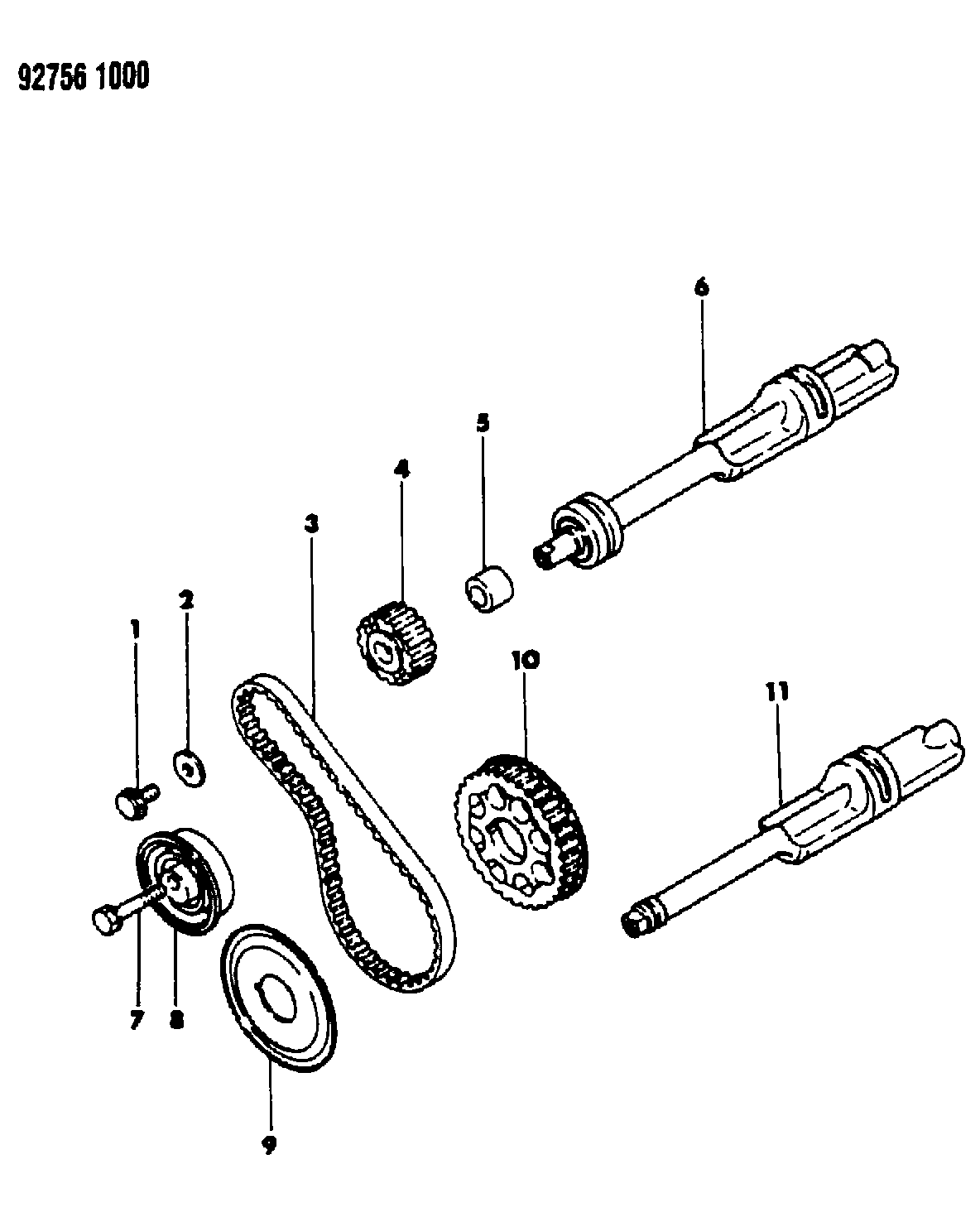 Mitsubishi MD04 0754 - Spriegotājrullītis, Gāzu sadales mehānisma piedziņas siksna ps1.lv