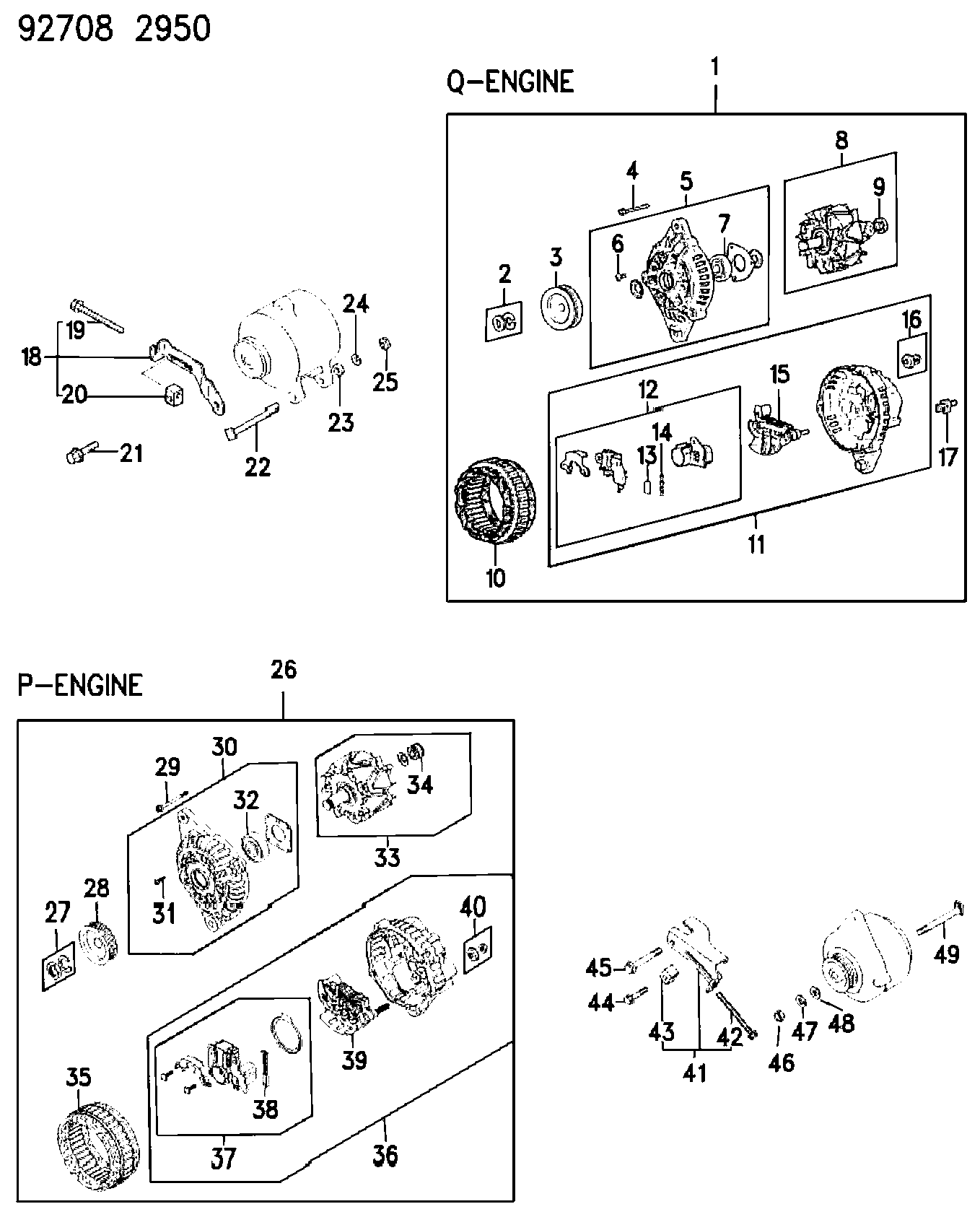 Mitsubishi MD61 1928 - Kolektora gredzens, Ģenerators ps1.lv