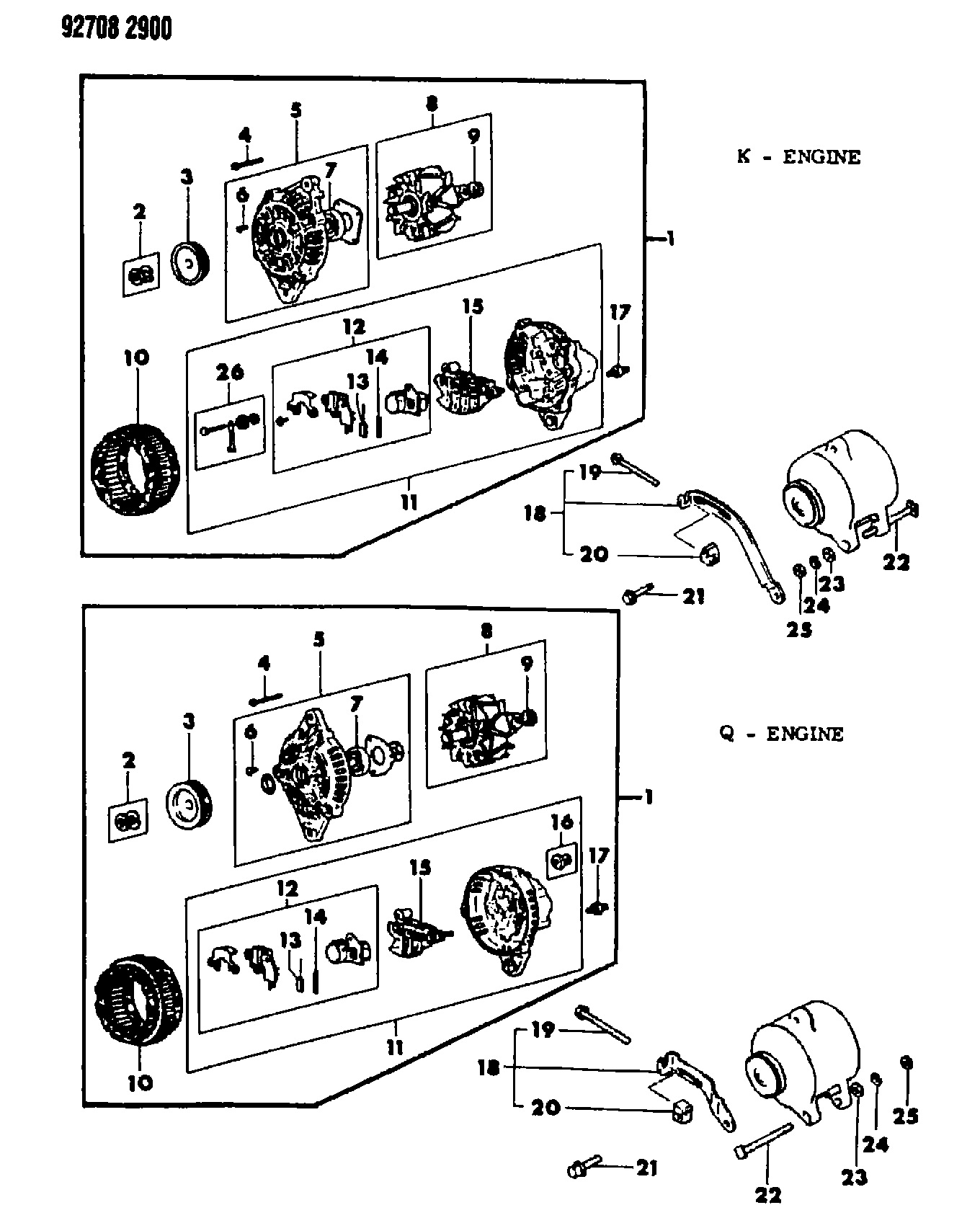 Mitsubishi MD61 1566 - Ogļu sukas, Ģenerators ps1.lv