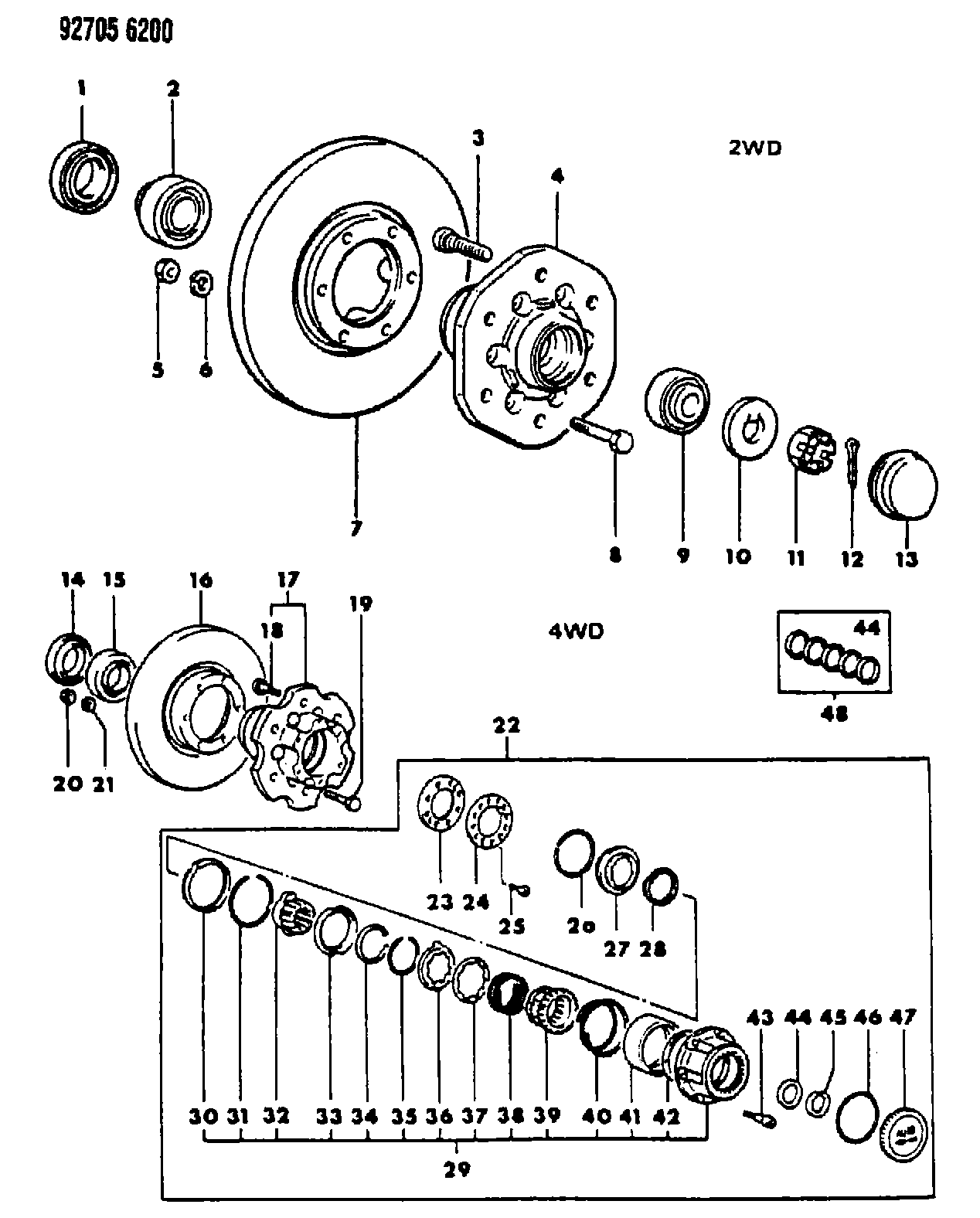 Mitsubishi MB10 9565 - Riteņa rumbas gultņa komplekts ps1.lv