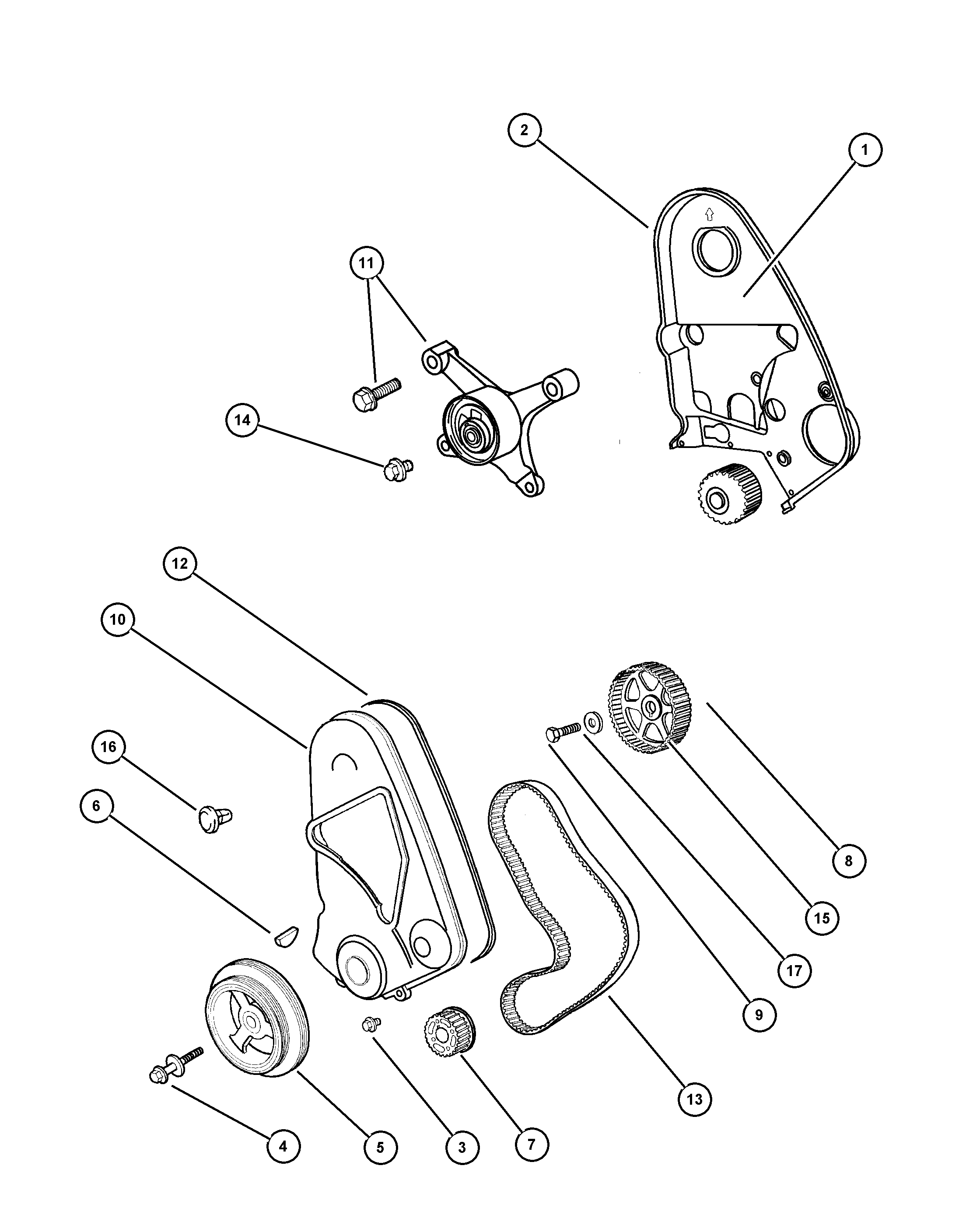 Chrysler 4777 395AB - Spriegotājrullītis, Gāzu sadales mehānisma piedziņas siksna ps1.lv