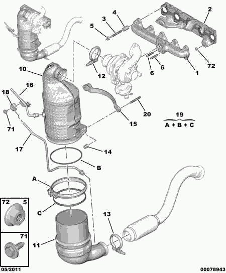 PEUGEOT 98 034 218 80 - Nosēdumu / Daļiņu filtrs, Izplūdes gāzu sistēma ps1.lv