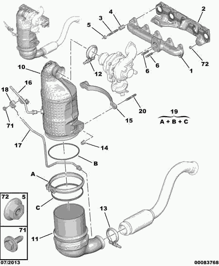 PEUGEOT 98 034 217 80 - Nosēdumu / Daļiņu filtrs, Izplūdes gāzu sistēma ps1.lv