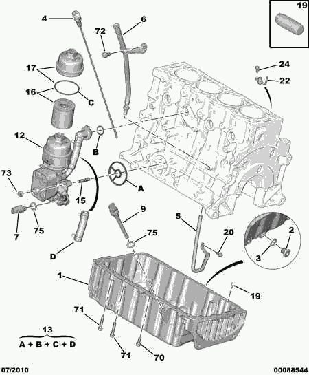 FORD 1103 L4 - OIL FILTER SEAL POCKET ps1.lv