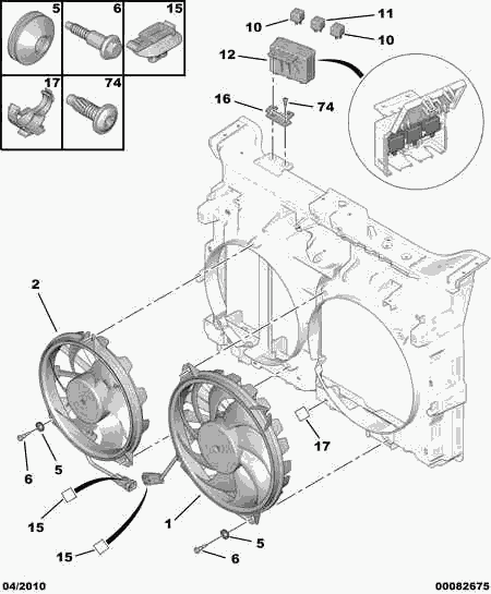 CITROËN/PEUGEOT 1253 Q7 - Ventilators, Motora dzesēšanas sistēma ps1.lv