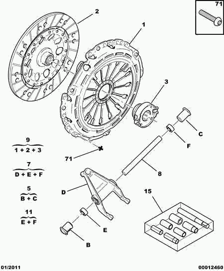 CITROËN/PEUGEOT 2052.61 - Sajūga komplekts ps1.lv