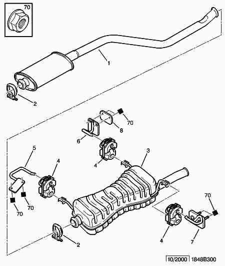 CITROEN 1755 81 - EXHAUST PIPE BRACKET PLATE ps1.lv