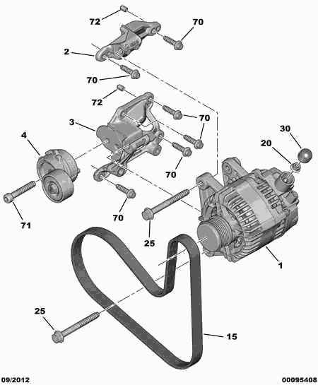 PEUGEOT 96 882 373 80 - Ģenerators ps1.lv