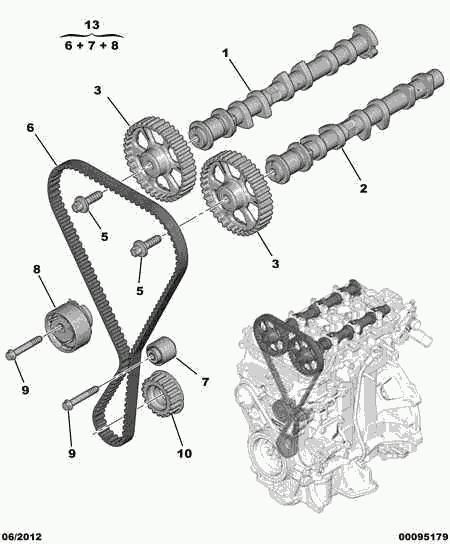 Vauxhall 16 088 876 80 - Parazīt / Vadrullītis, Zobsiksna ps1.lv