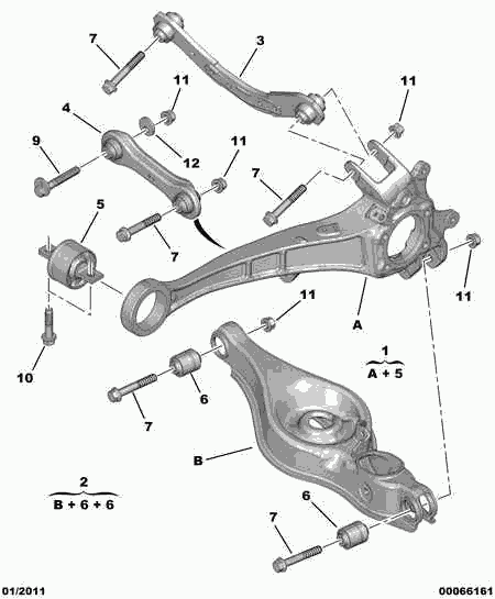 PEUGEOT 5131 G0 - REAR SUSPENSION FLEXIBLE JOINT ps1.lv