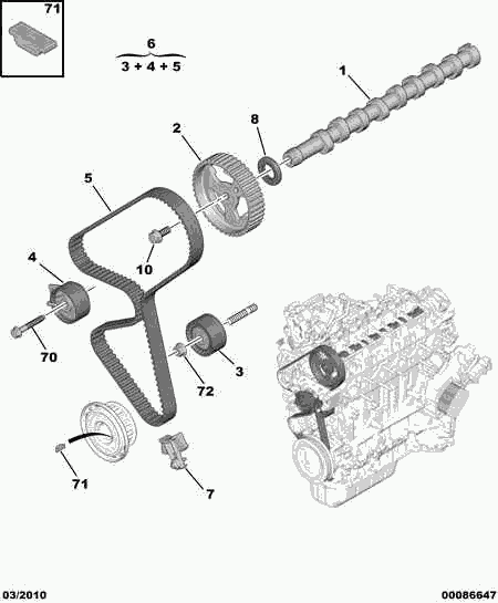 Opel 16 087 474 80 - DISTRIBUTION MOTOR KIT ps1.lv