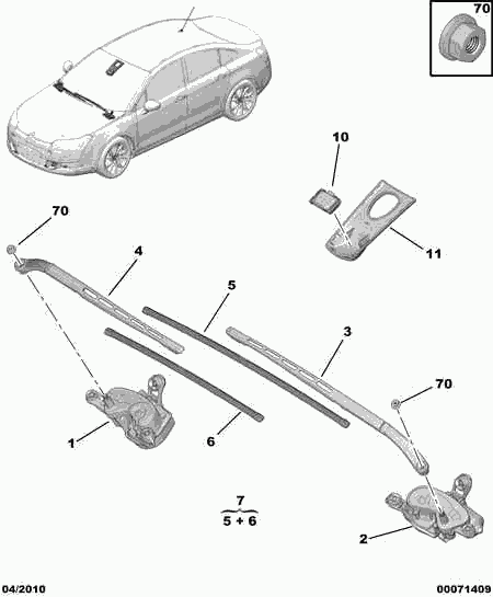 CITROËN 6423 J9 - Stikla tīrītāja slotiņa ps1.lv