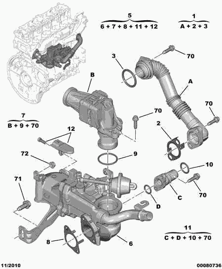 Alfa Romeo 98 001 251 80 - Radiators, Izplūdes gāzu recirkulācija ps1.lv