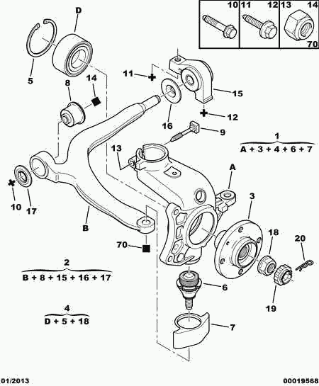 CITROËN/PEUGEOT 3520.P0 - Neatkarīgās balstiekārtas svira, Riteņa piekare ps1.lv