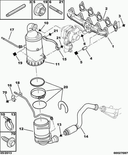 CITROËN 1731 EP - Nosēdumu / Daļiņu filtrs, Izplūdes gāzu sistēma ps1.lv