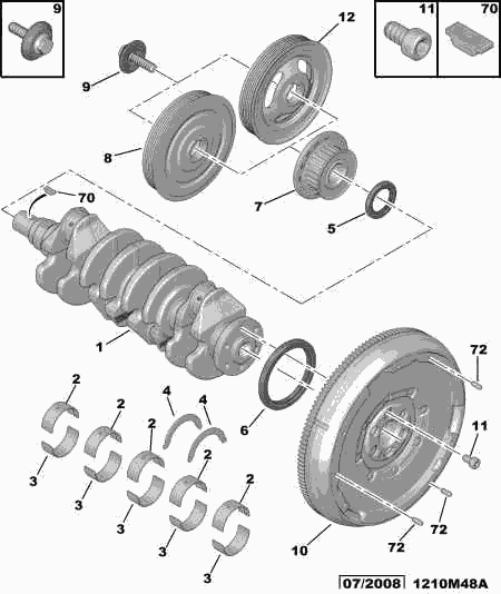 Opel 0515 V8 - Piedziņas skriemelis, Kloķvārpsta ps1.lv