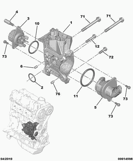 CITROËN 1204 45 - Ūdenssūknis + Zobsiksnas komplekts ps1.lv