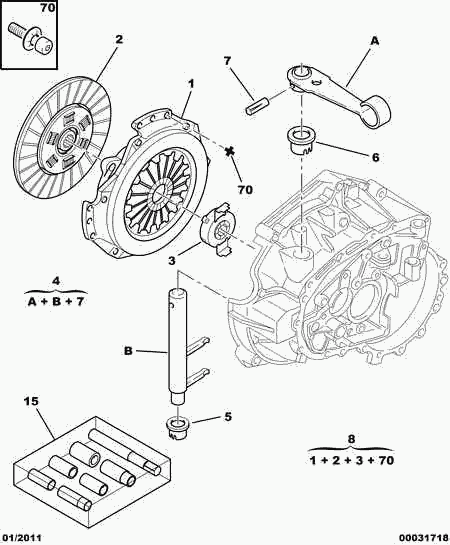 PEUGEOT 2052 94 - Sajūga komplekts ps1.lv