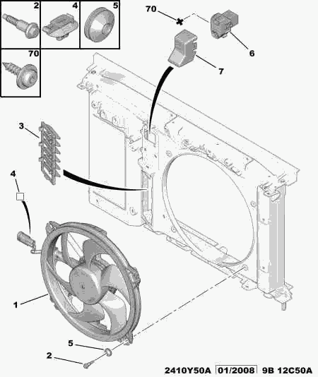 PEUGEOT (DF-PSA) 1253 K4 - Ventilators, Motora dzesēšanas sistēma ps1.lv